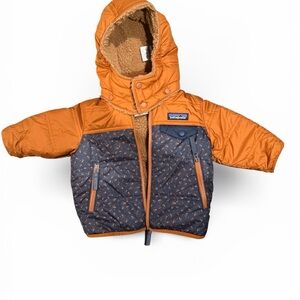 Patagonia Blue & Orange Fleece Jacket Size 3-6 Months